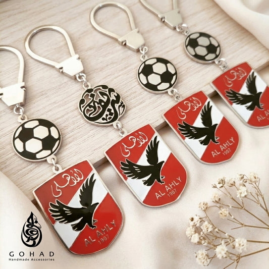 ميدالية قطعتين الأهلي هدية أهلاوي مميزة بالاسم جوهاد